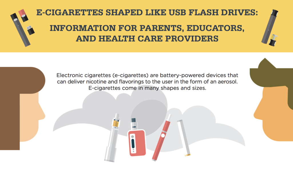 E-Cigarettes shaped like USB Flash Drives