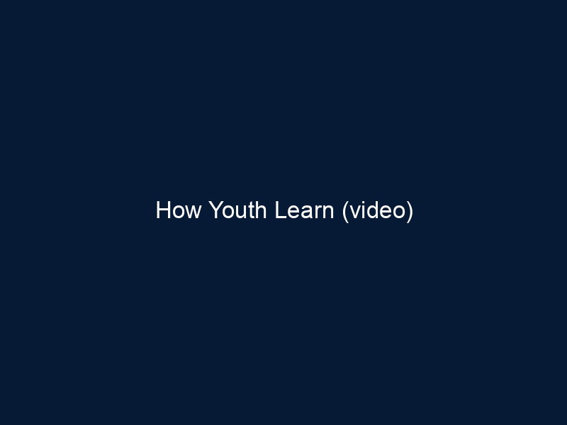 How Youth Learn (video)